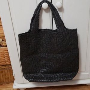 Falor Black Braided tote